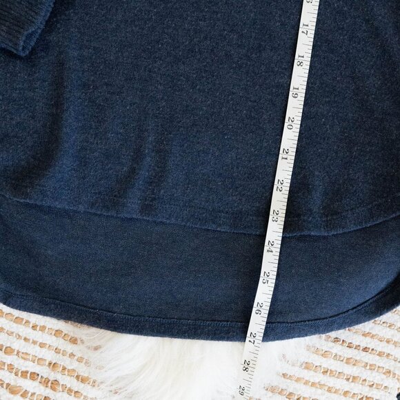 NINE WEST SLATE BLUE CREWNECK SWEATER TOP SZ L - Picture 5 of 6